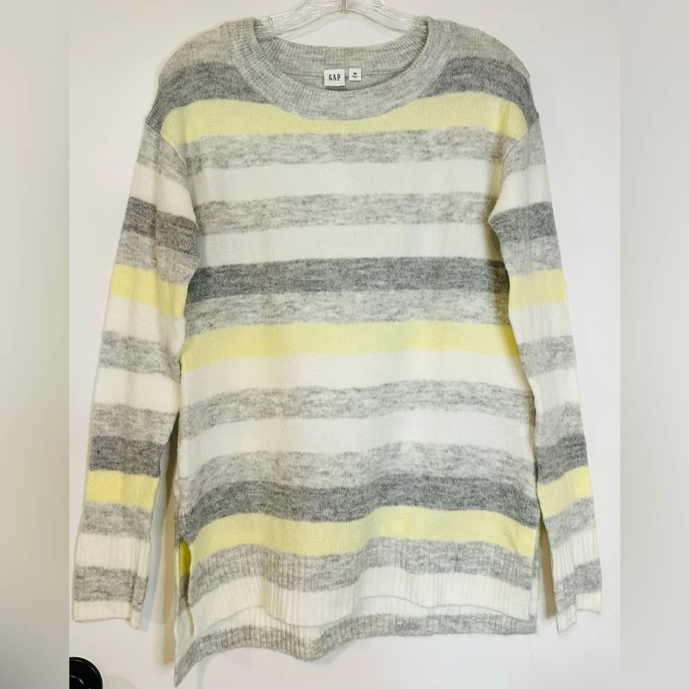 GAP Tunic Boat Neck Multicolored‎ Long Sleeve Lightweight Sweater Size XS New